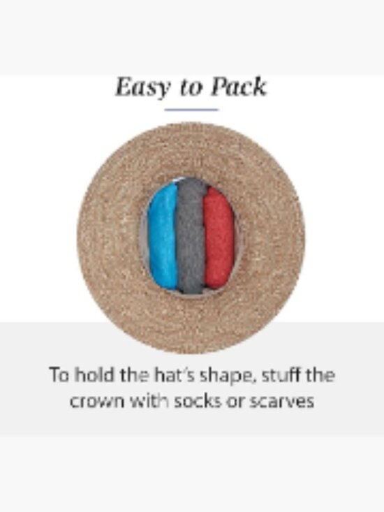 UPF 50+ Wide Brim Fedora with Adjustable Fit - Packable Sun Hat